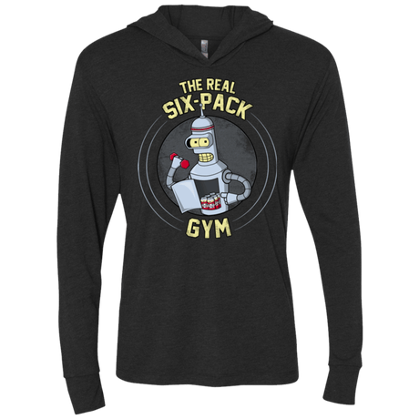 T-Shirts Vintage Black / X-Small The Real Six Pack Triblend Long Sleeve Hoodie Tee