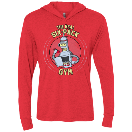 T-Shirts Vintage Red / X-Small The Real Six Pack Triblend Long Sleeve Hoodie Tee