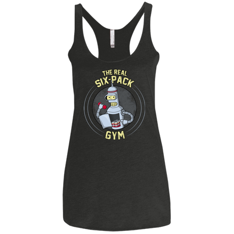 T-Shirts Vintage Black / X-Small The Real Six Pack Women's Triblend Racerback Tank