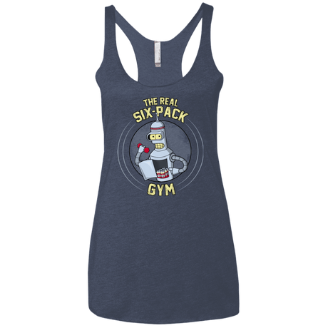 T-Shirts Vintage Navy / X-Small The Real Six Pack Women's Triblend Racerback Tank