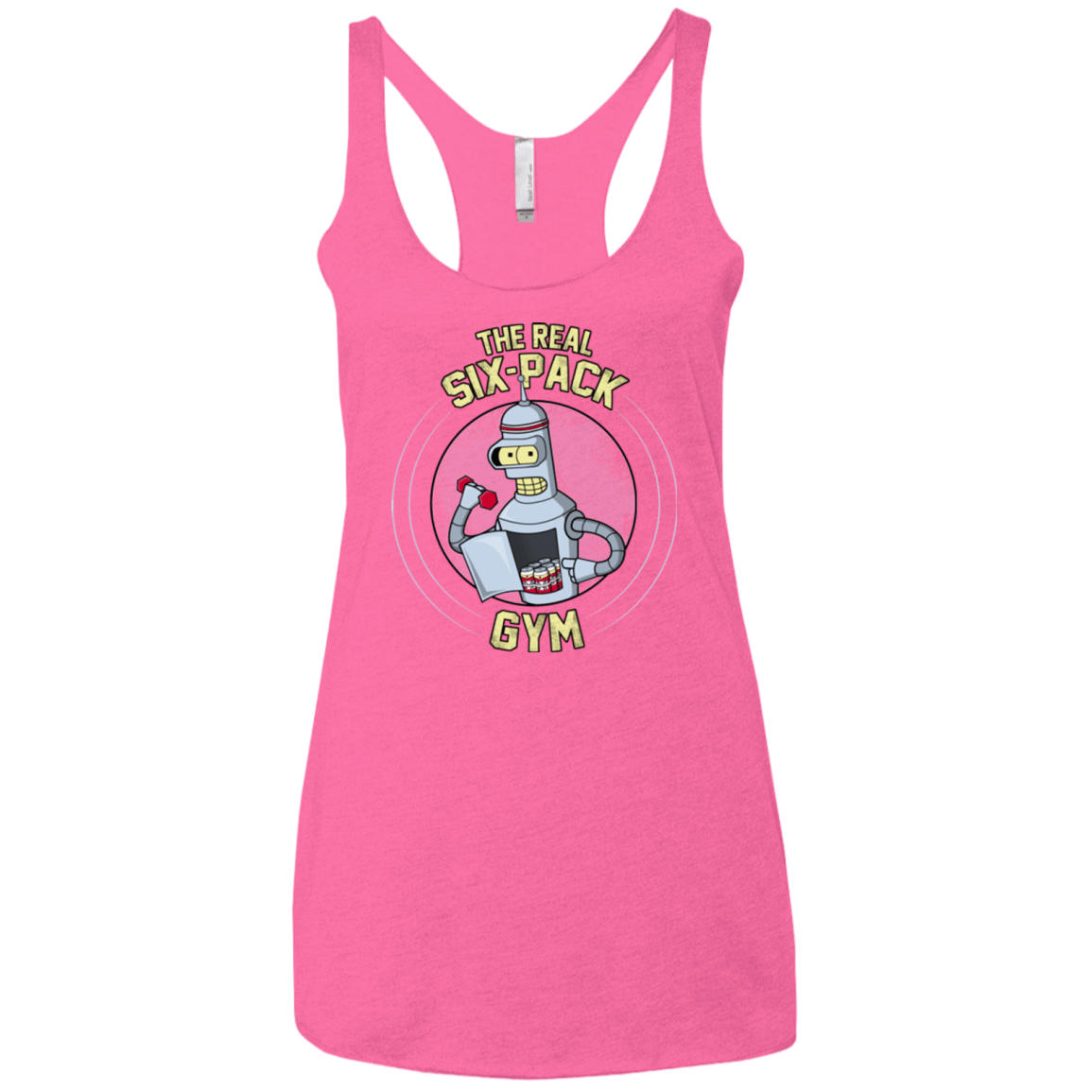 T-Shirts Vintage Pink / X-Small The Real Six Pack Women's Triblend Racerback Tank