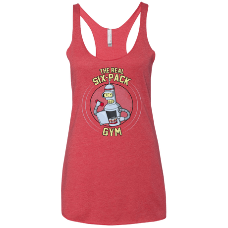 T-Shirts Vintage Red / X-Small The Real Six Pack Women's Triblend Racerback Tank