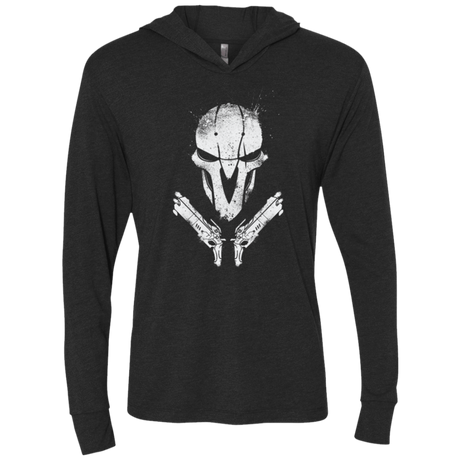 T-Shirts Vintage Black / X-Small The reaper-01 Triblend Long Sleeve Hoodie Tee