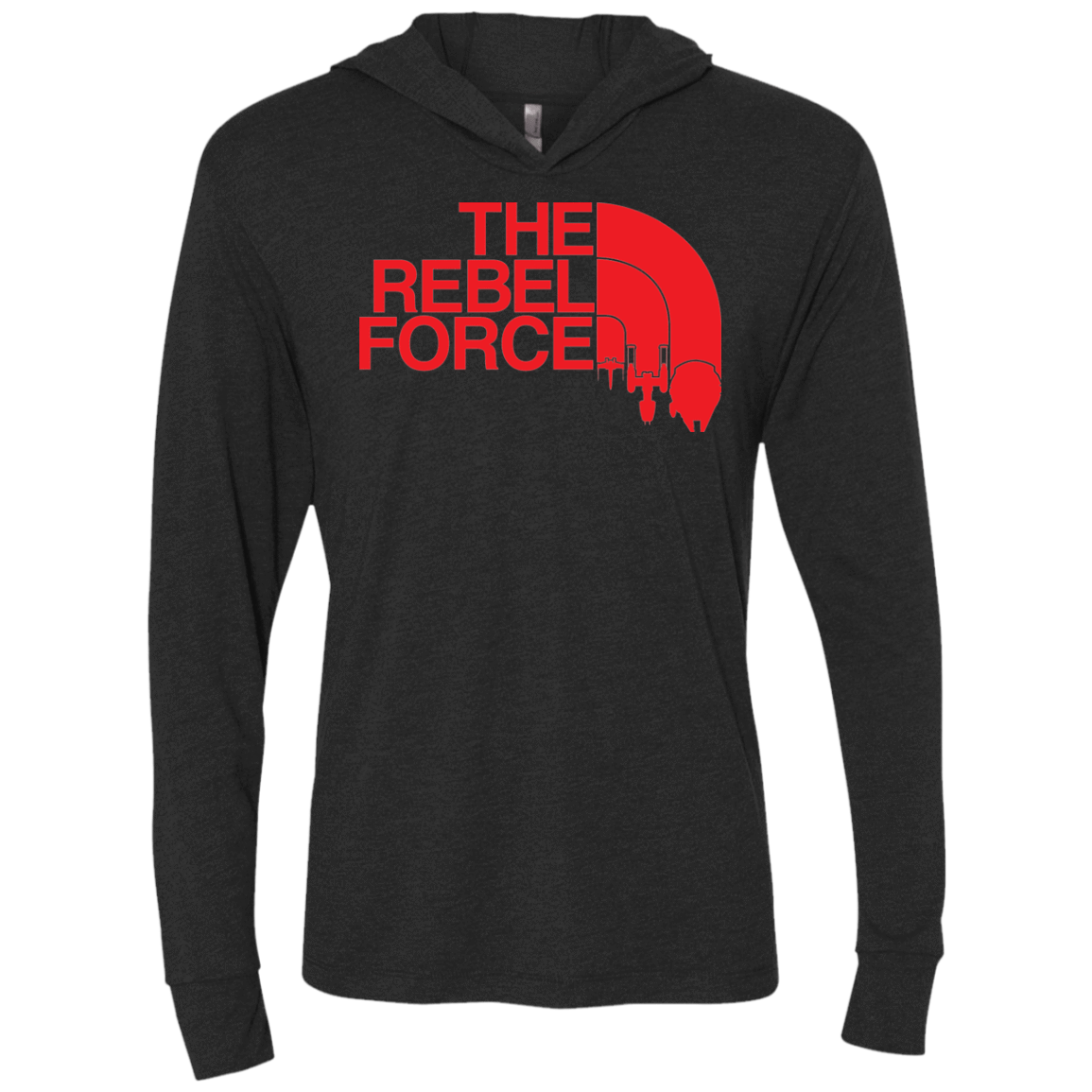T-Shirts Vintage Black / X-Small The Rebel Force 2 Triblend Long Sleeve Hoodie Tee