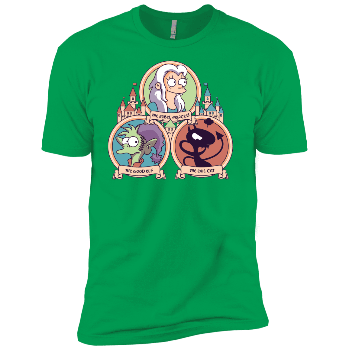 T-Shirts Kelly Green / YXS The Rebel, the Good and Evil Cat Boys Premium T-Shirt