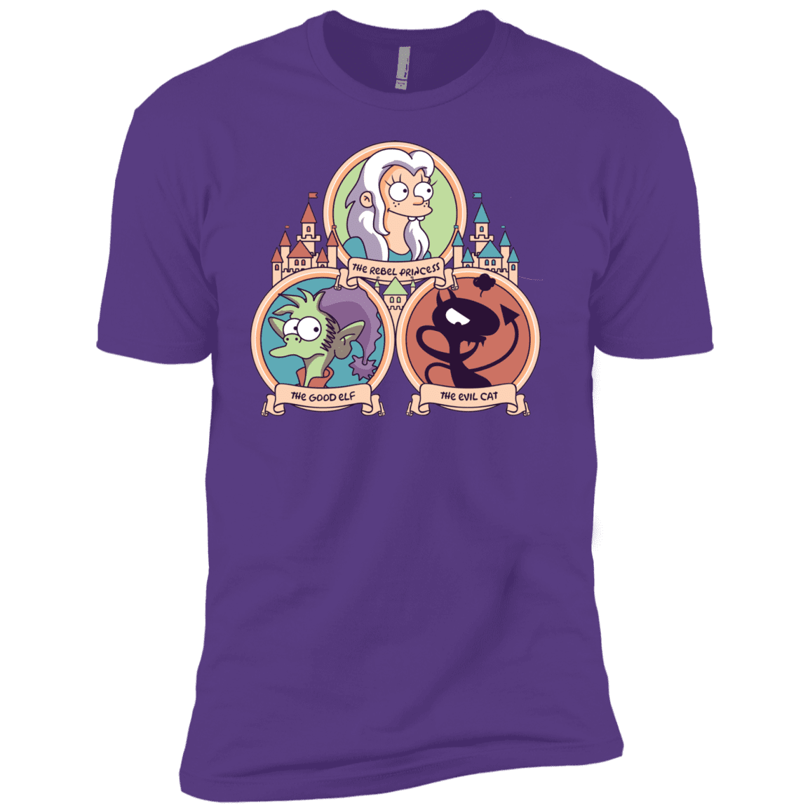 T-Shirts Purple Rush / YXS The Rebel, the Good and Evil Cat Boys Premium T-Shirt