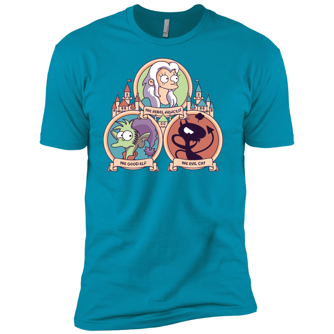 T-Shirts Turquoise / YXS The Rebel, the Good and Evil Cat Boys Premium T-Shirt