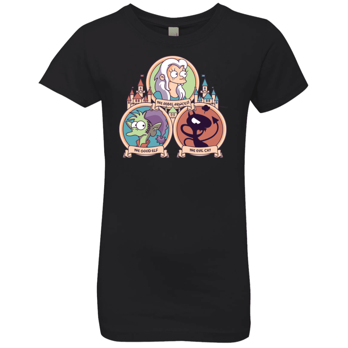 T-Shirts Black / YXS The Rebel, the Good and Evil Cat Girls Premium T-Shirt