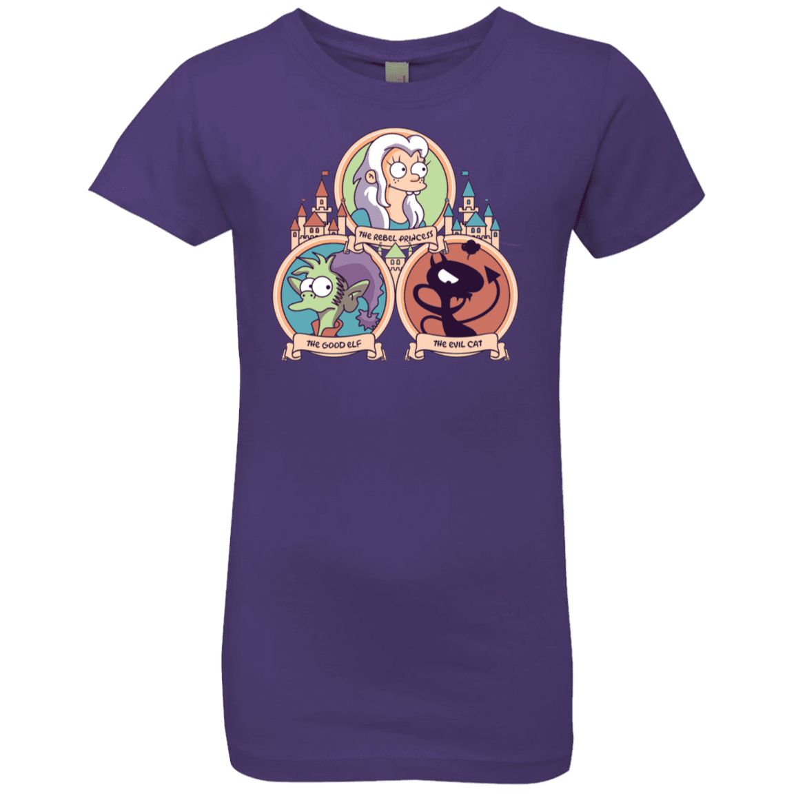 T-Shirts Purple Rush / YXS The Rebel, the Good and Evil Cat Girls Premium T-Shirt