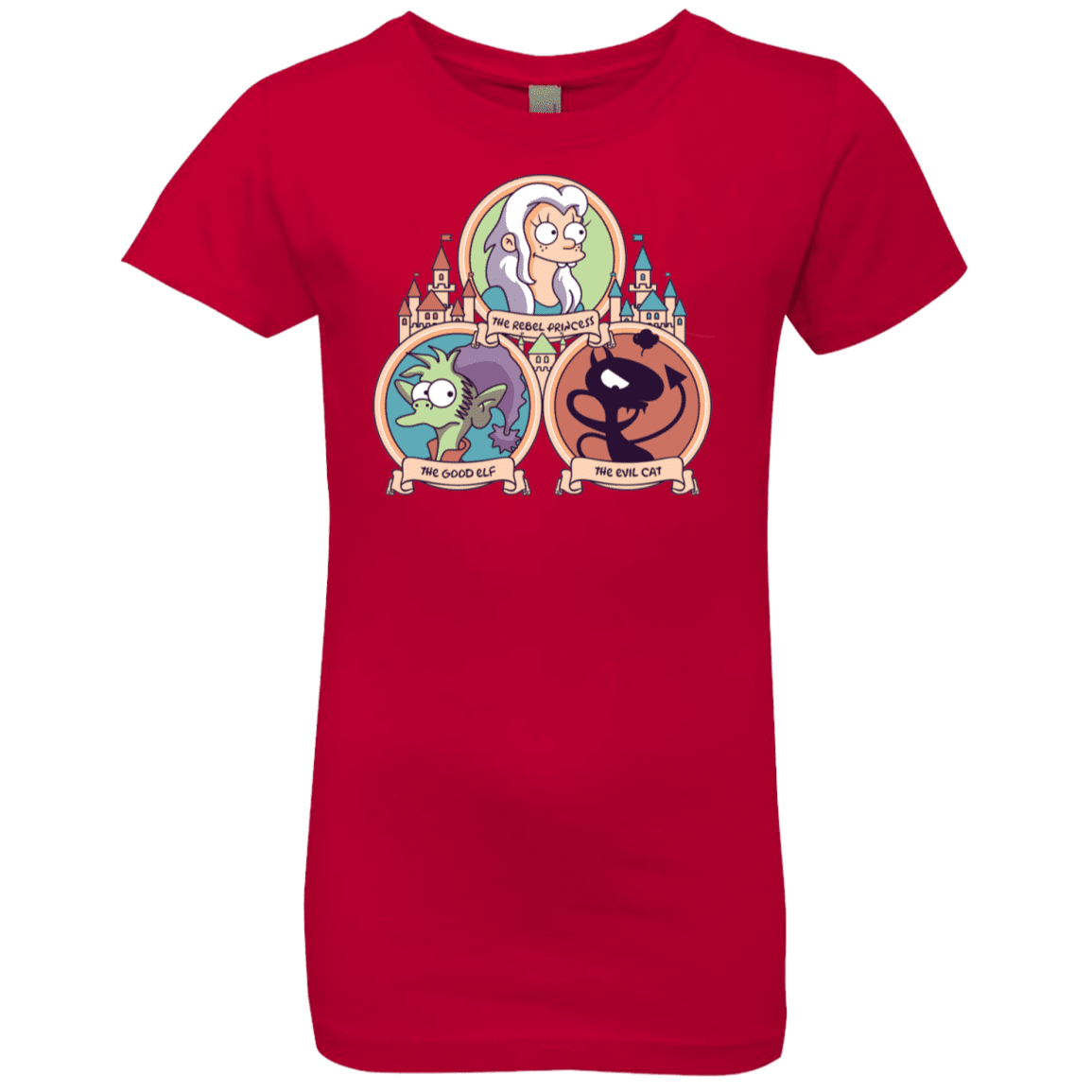 T-Shirts Red / YXS The Rebel, the Good and Evil Cat Girls Premium T-Shirt
