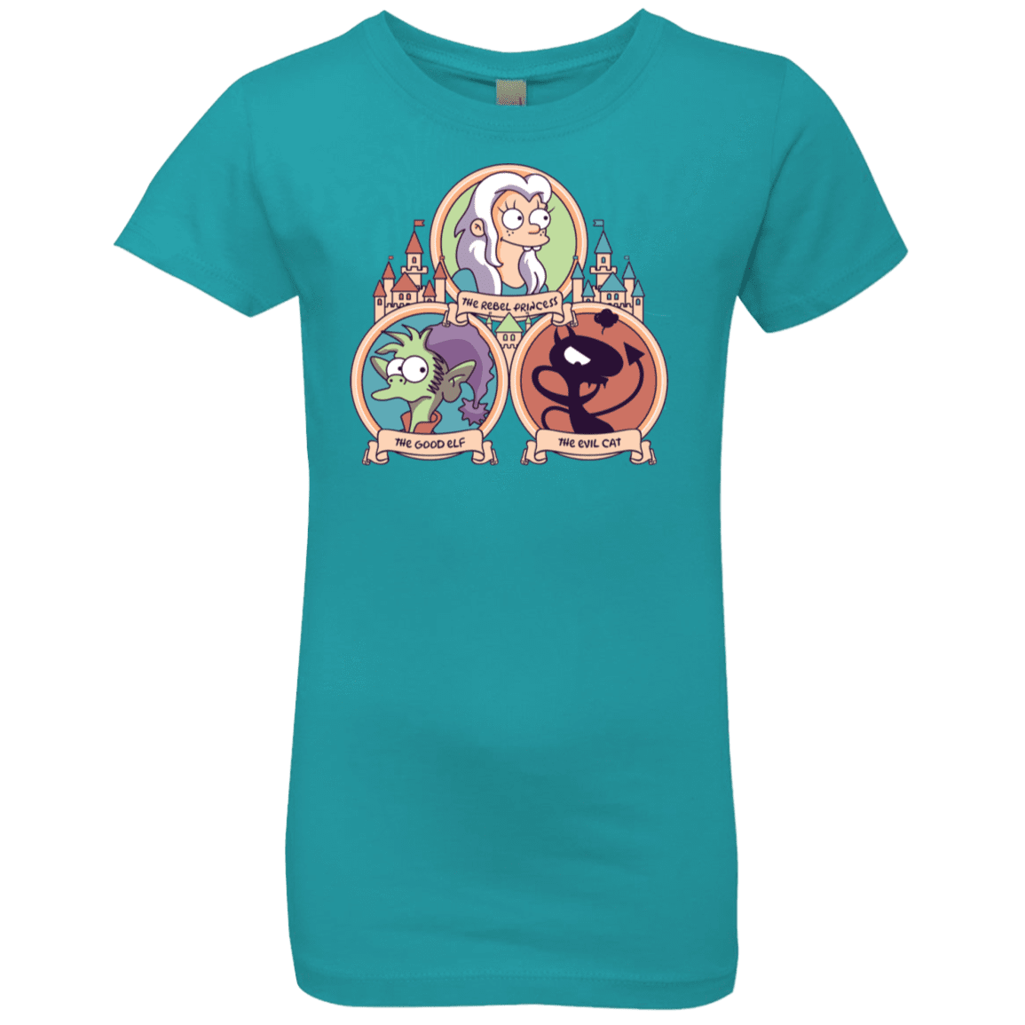 T-Shirts Tahiti Blue / YXS The Rebel, the Good and Evil Cat Girls Premium T-Shirt