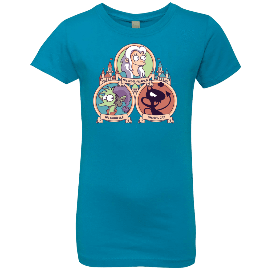 T-Shirts Turquoise / YXS The Rebel, the Good and Evil Cat Girls Premium T-Shirt
