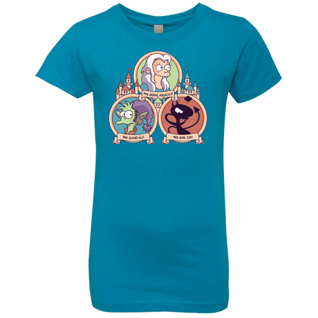 T-Shirts Turquoise / YXS The Rebel, the Good and Evil Cat Girls Premium T-Shirt