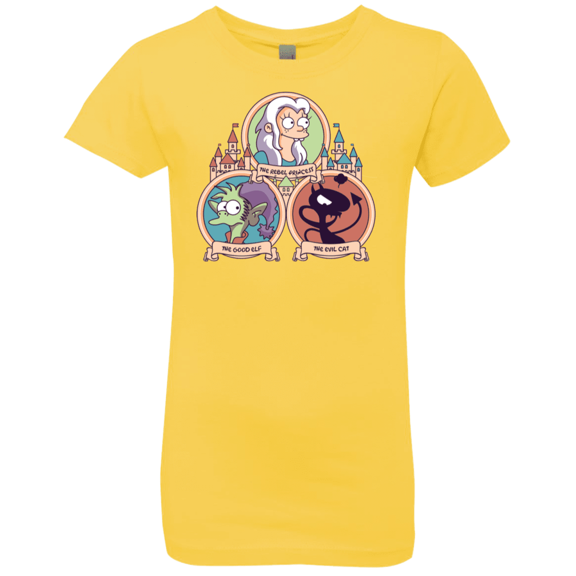 T-Shirts Vibrant Yellow / YXS The Rebel, the Good and Evil Cat Girls Premium T-Shirt