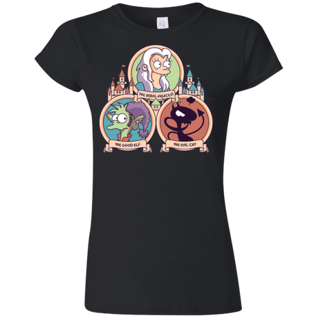 T-Shirts Black / S The Rebel, the Good and Evil Cat Junior Slimmer-Fit T-Shirt