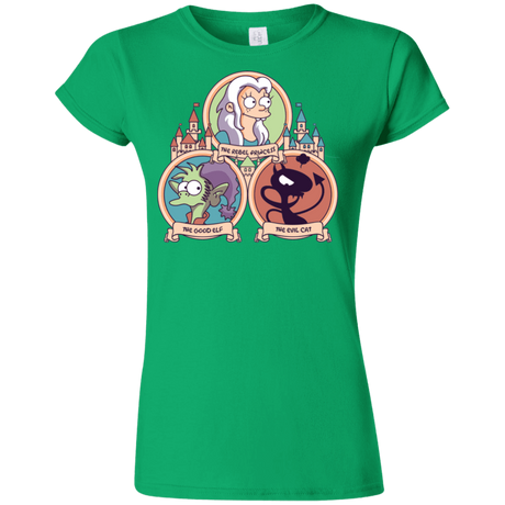 T-Shirts Irish Green / S The Rebel, the Good and Evil Cat Junior Slimmer-Fit T-Shirt