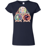 T-Shirts Navy / S The Rebel, the Good and Evil Cat Junior Slimmer-Fit T-Shirt