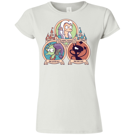 T-Shirts White / S The Rebel, the Good and Evil Cat Junior Slimmer-Fit T-Shirt