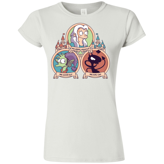 T-Shirts White / S The Rebel, the Good and Evil Cat Junior Slimmer-Fit T-Shirt
