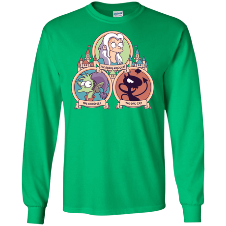 T-Shirts Irish Green / S The Rebel, the Good and Evil Cat Men's Long Sleeve T-Shirt