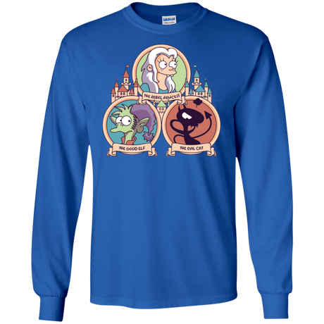 T-Shirts Royal / S The Rebel, the Good and Evil Cat Men's Long Sleeve T-Shirt