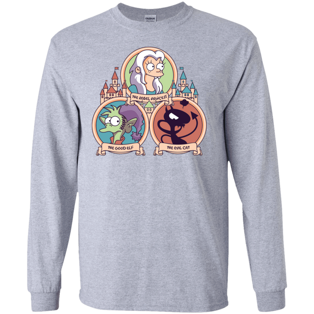 T-Shirts Sport Grey / S The Rebel, the Good and Evil Cat Men's Long Sleeve T-Shirt