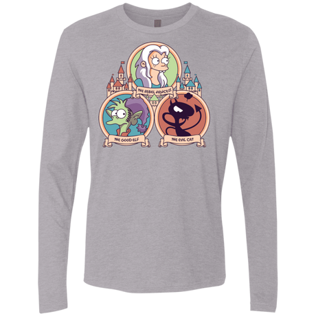 T-Shirts Heather Grey / S The Rebel, the Good and Evil Cat Men's Premium Long Sleeve