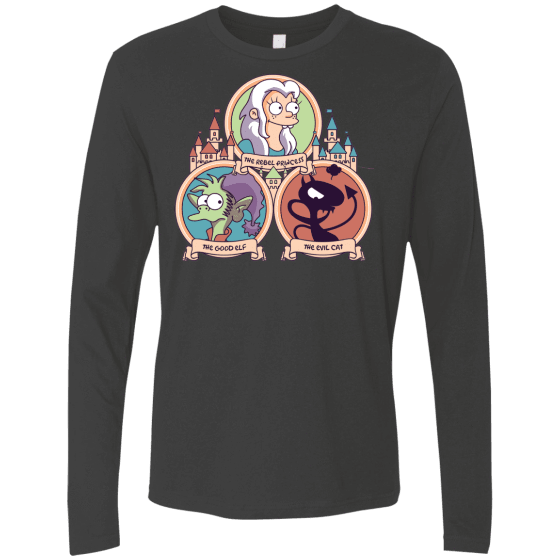 T-Shirts Heavy Metal / S The Rebel, the Good and Evil Cat Men's Premium Long Sleeve