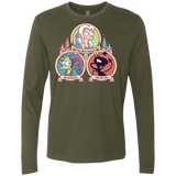 T-Shirts Military Green / S The Rebel, the Good and Evil Cat Men's Premium Long Sleeve