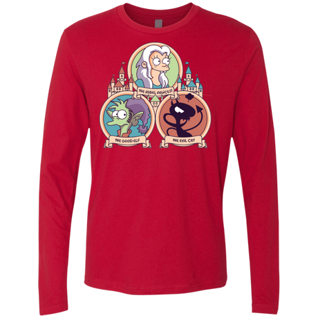 T-Shirts Red / S The Rebel, the Good and Evil Cat Men's Premium Long Sleeve