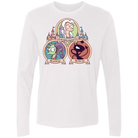 T-Shirts White / S The Rebel, the Good and Evil Cat Men's Premium Long Sleeve