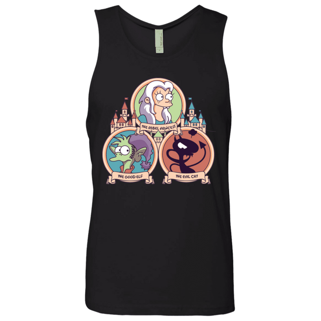 T-Shirts Black / S The Rebel, the Good and Evil Cat Men's Premium Tank Top