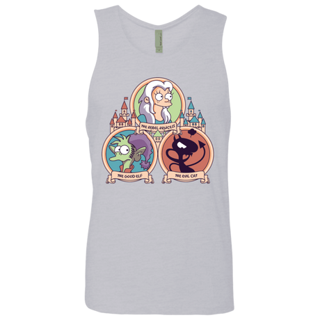 T-Shirts Heather Grey / S The Rebel, the Good and Evil Cat Men's Premium Tank Top