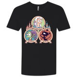 T-Shirts Black / X-Small The Rebel, the Good and Evil Cat Men's Premium V-Neck