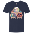 T-Shirts Midnight Navy / X-Small The Rebel, the Good and Evil Cat Men's Premium V-Neck
