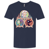 T-Shirts Midnight Navy / X-Small The Rebel, the Good and Evil Cat Men's Premium V-Neck