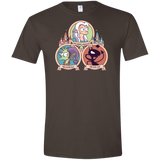 T-Shirts Dark Chocolate / S The Rebel, the Good and Evil Cat Men's Semi-Fitted Softstyle