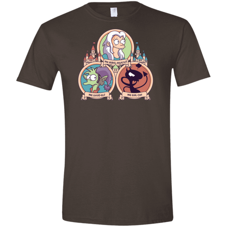 T-Shirts Dark Chocolate / S The Rebel, the Good and Evil Cat Men's Semi-Fitted Softstyle