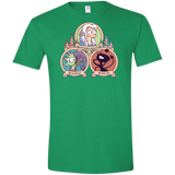 T-Shirts Heather Irish Green / M The Rebel, the Good and Evil Cat Men's Semi-Fitted Softstyle