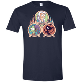 T-Shirts Navy / X-Small The Rebel, the Good and Evil Cat Men's Semi-Fitted Softstyle