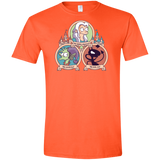 T-Shirts Orange / S The Rebel, the Good and Evil Cat Men's Semi-Fitted Softstyle