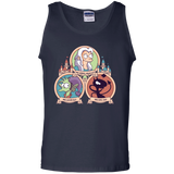 T-Shirts Navy / S The Rebel, the Good and Evil Cat Men's Tank Top