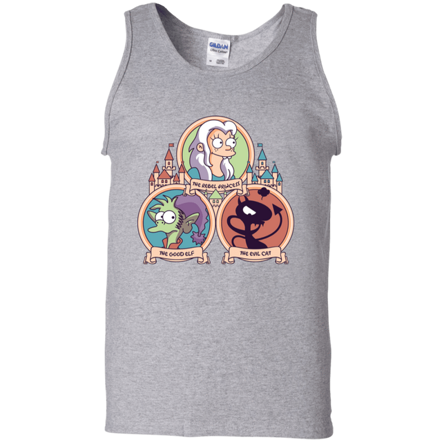T-Shirts Sport Grey / S The Rebel, the Good and Evil Cat Men's Tank Top