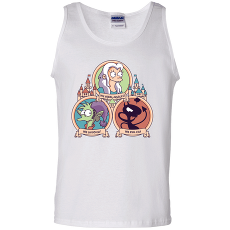 T-Shirts White / S The Rebel, the Good and Evil Cat Men's Tank Top