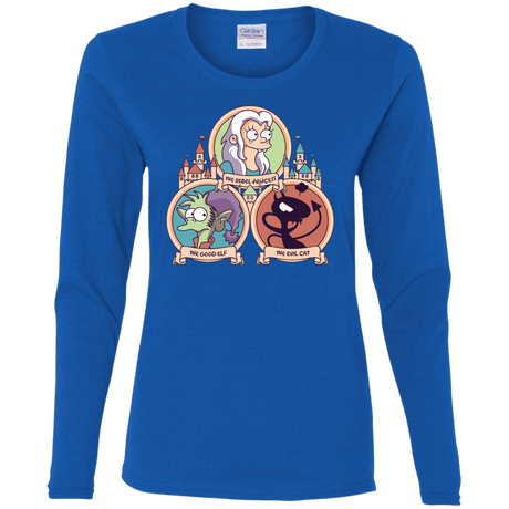 T-Shirts Royal / S The Rebel, the Good and Evil Cat Women's Long Sleeve T-Shirt