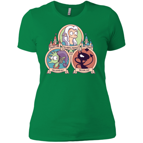 T-Shirts Kelly Green / X-Small The Rebel, the Good and Evil Cat Women's Premium T-Shirt