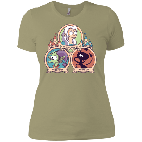 T-Shirts Light Olive / X-Small The Rebel, the Good and Evil Cat Women's Premium T-Shirt