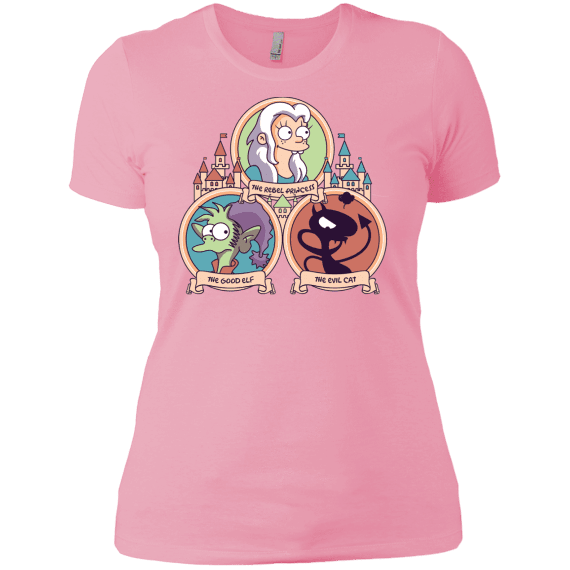 T-Shirts Light Pink / X-Small The Rebel, the Good and Evil Cat Women's Premium T-Shirt