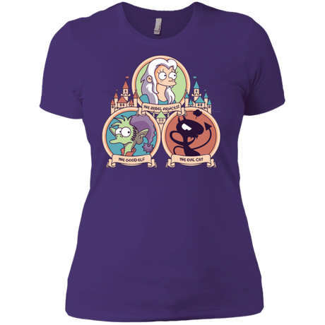 T-Shirts Purple Rush/ / X-Small The Rebel, the Good and Evil Cat Women's Premium T-Shirt