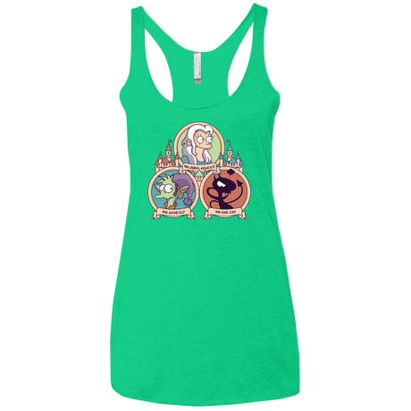 T-Shirts Envy / X-Small The Rebel, the Good and Evil Cat Women's Triblend Racerback Tank